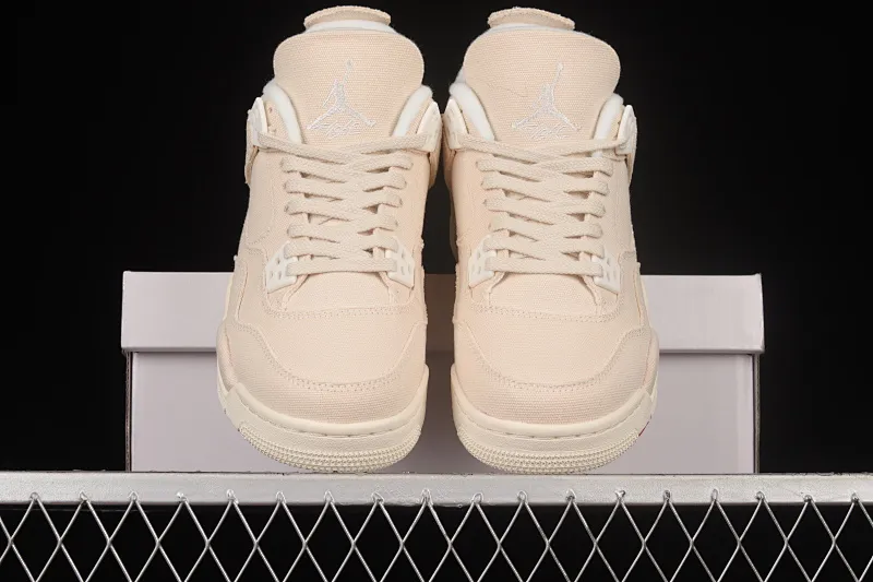 All categories Air Jordan Jordan series basketball shoes Air Jordan 4 J version Air Jordan 4 Retro "Canvas" AJ4 Joe 4 beige canvas basketball shoes DQ4909-100